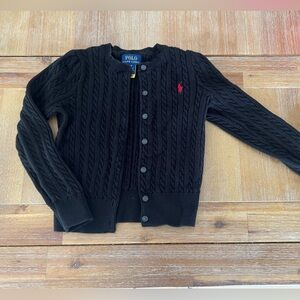 Ralph Lauren girls  Black Cable Knit Sweater size 5T
